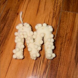 Anthropologie Holly Pommed Monogram M Ornament